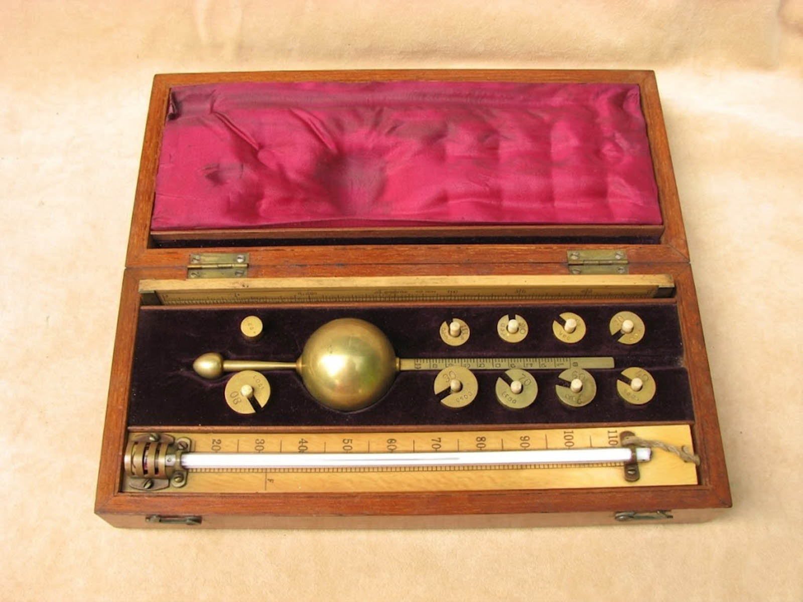 Mid 19th century J. Evans Sikes hydrometer set